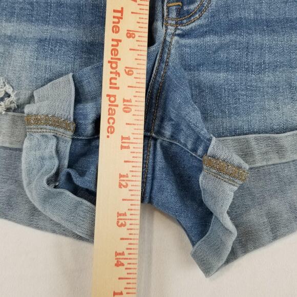 American Eagle Shorts Womens 18 Hi-Rise Shortie Super Stretch Distressed Denim - Picture 7 of 8